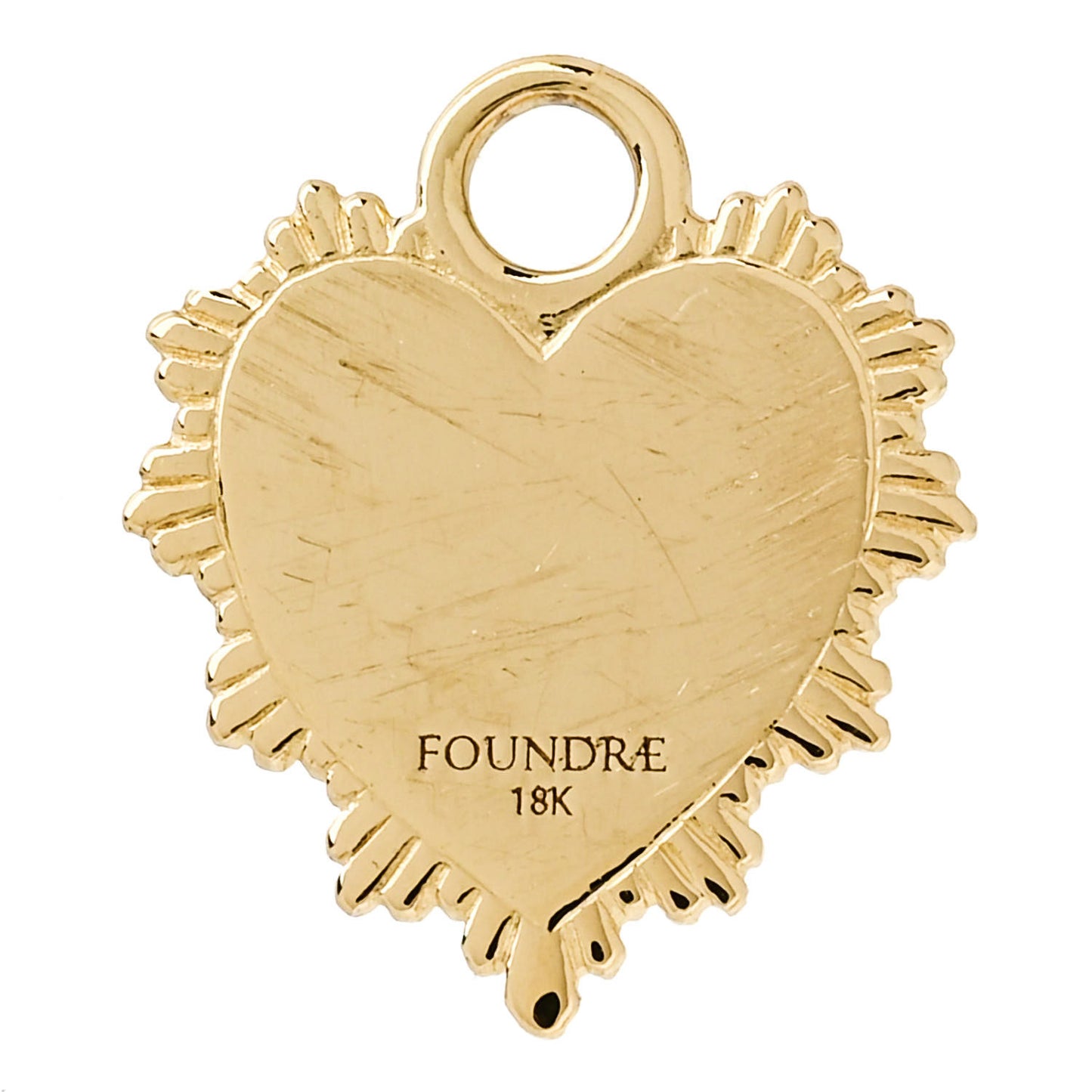 18K Yellow Gold Diamond Miniature Heart Medallion Pendant