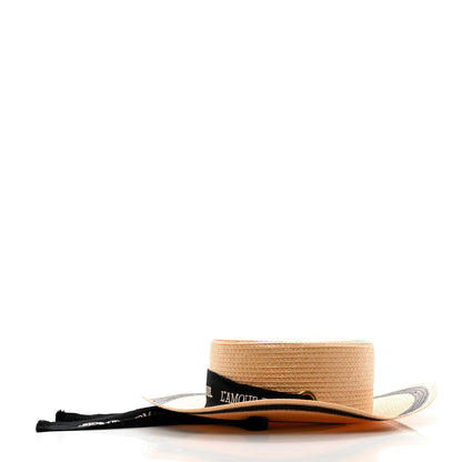 Gucci Raffia L'amour Du Soir Sun Hat S Ivory Black 4 of 10