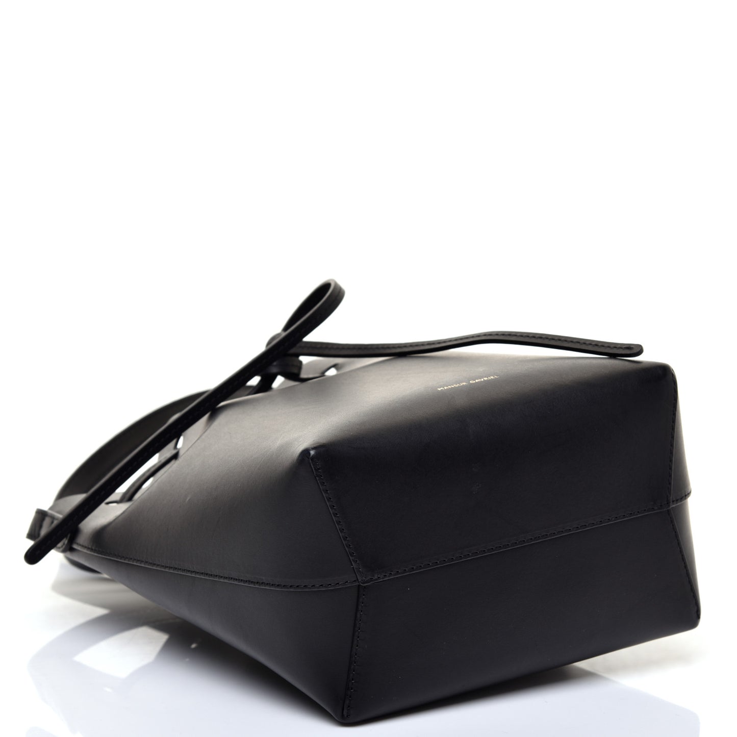 Calfskin Mini Bucket Bag Black Blu