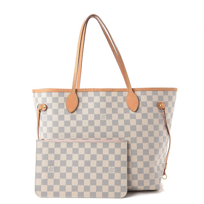 Louis Vuitton Damier Azur Neo Neverfull MM Rose Ballerine 1 of 14