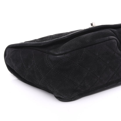 Chanel Ultra Soft Suede Calfskin Large Natural Beauty Flap Black 5 of 9