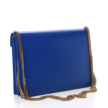 Saint Laurent Smooth Calfskin Monogram Cassandra Clasp Bag Blue Majorelle 3 of 11