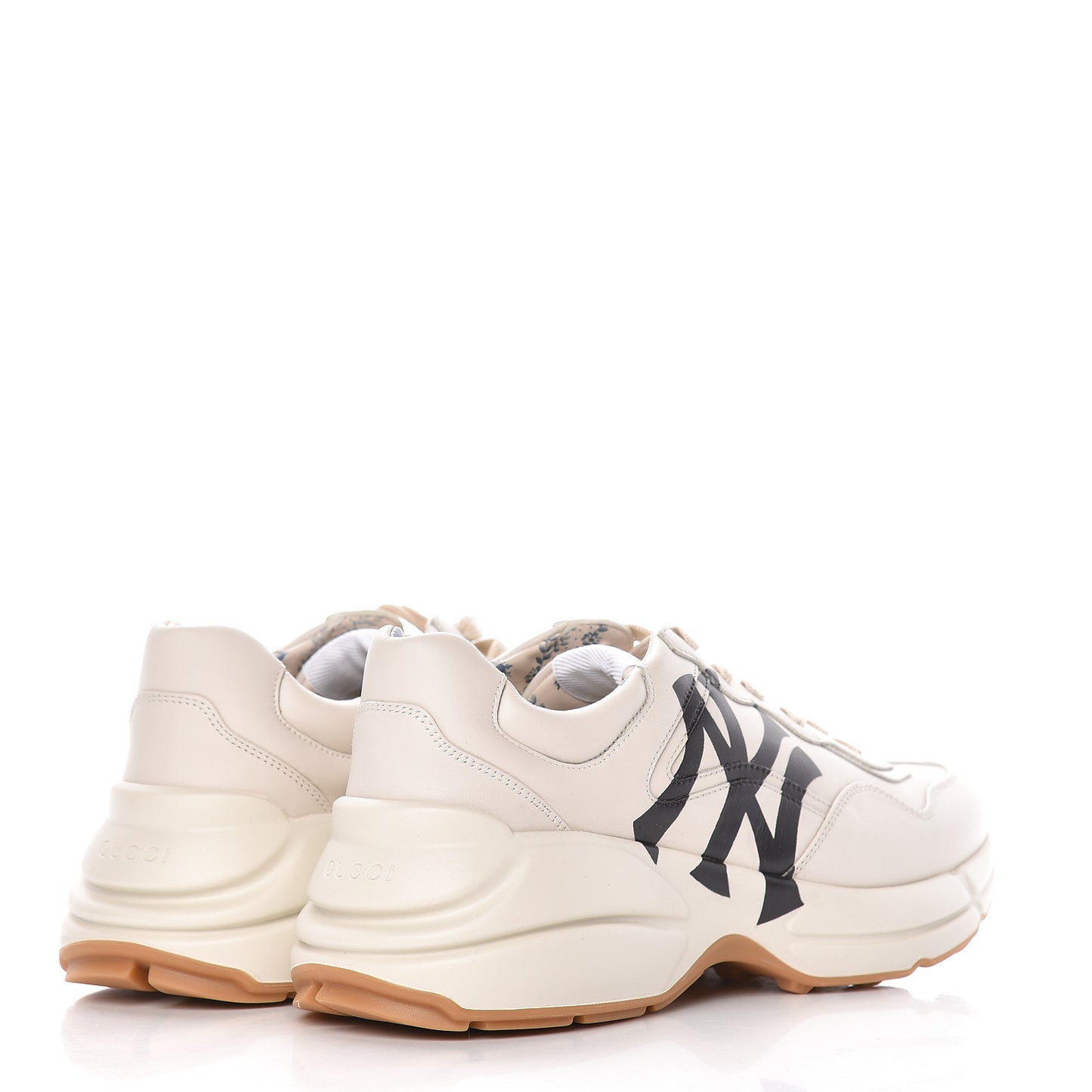 X MLB Calfskin NY Yankees Mens Rhyton Sneakers 7.5 Mystic White