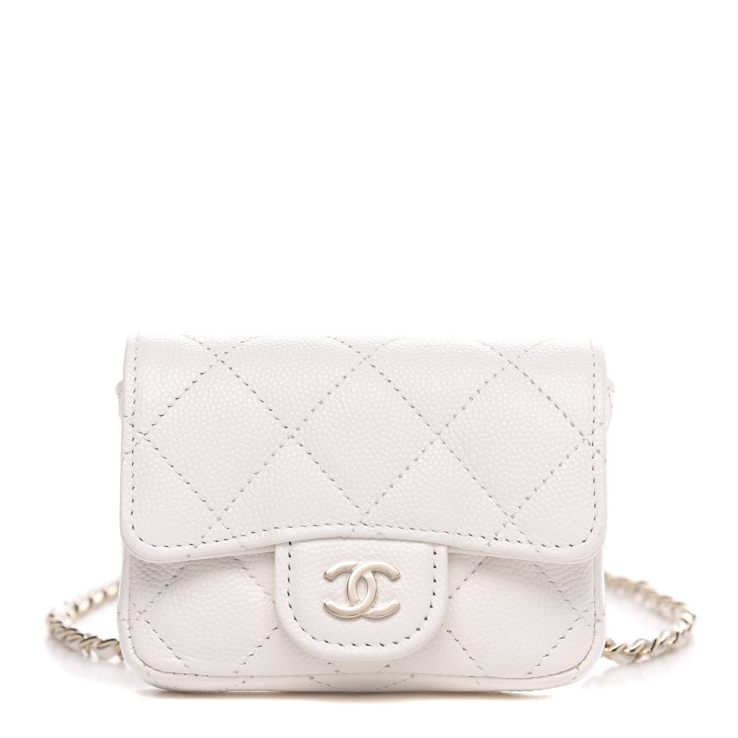 Chanel Caviar Quilted Belt Bag White 1 of 9