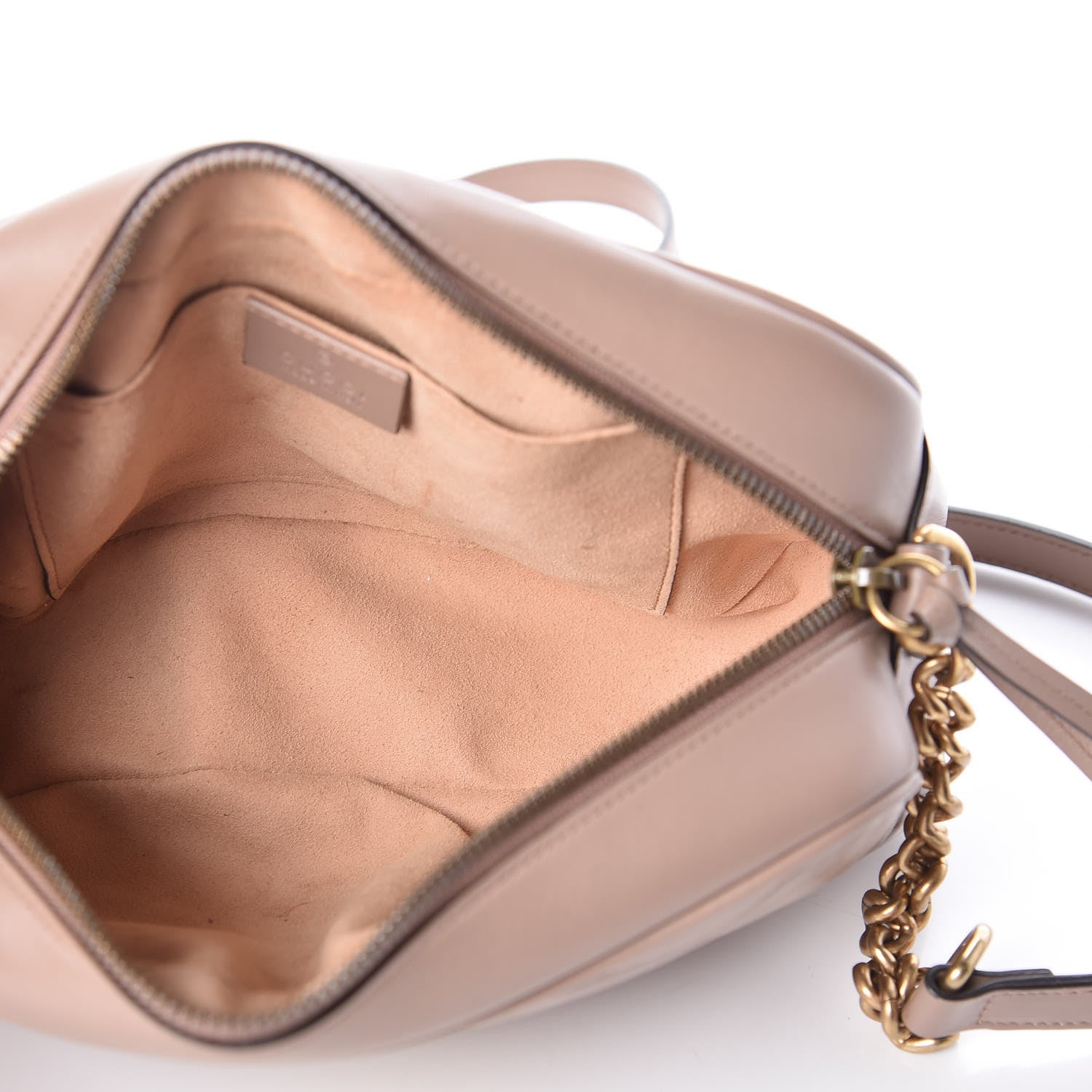 Gucci Calfskin Matelasse Small GG Marmont Chain Shoulder Bag Taupe 5 of 14