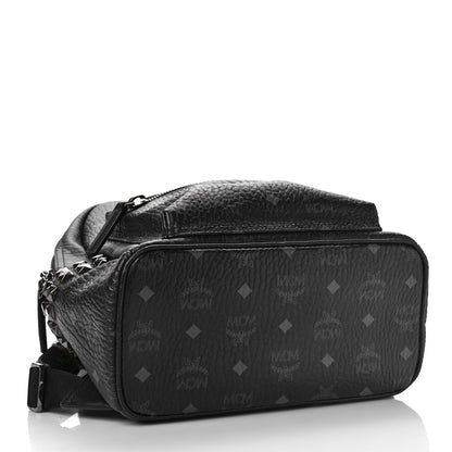 MCM Visetos Small Side Stud Stark Backpack Black 4 of 8