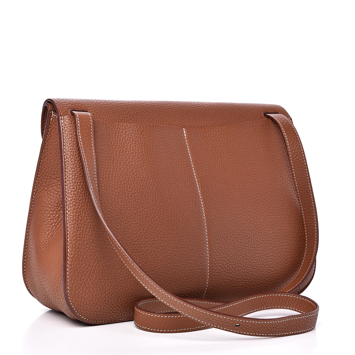 Hermes Taurillon Clemence Halzan 31 Gold 3 of 10
