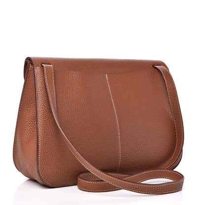 Hermes Taurillon Clemence Halzan 31 Gold 3 of 10