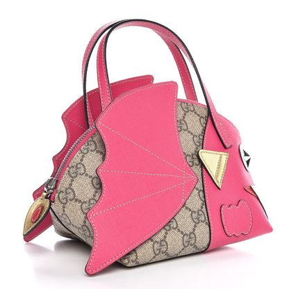Gucci GG Supreme Monogram Kid's Bat Top Handle Bag Pink 3 of 8