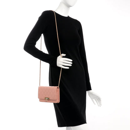 Chanel Caviar Quilted Golden Class Wallet On Chain WOC Pink 2 of 9