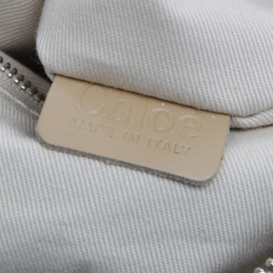 Leather Paddington Tote Beige