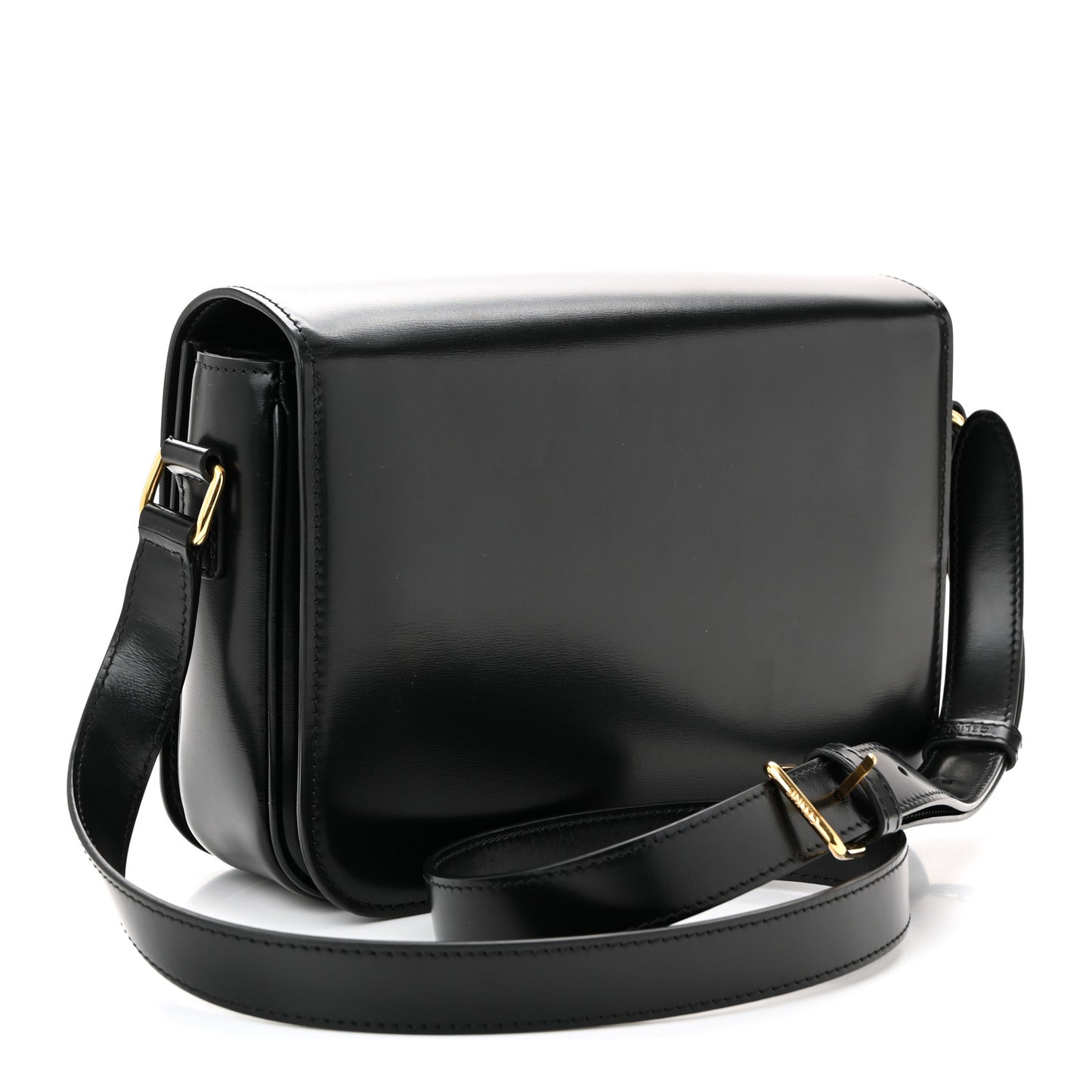 Shiny Calfskin Medium Triomphe Black