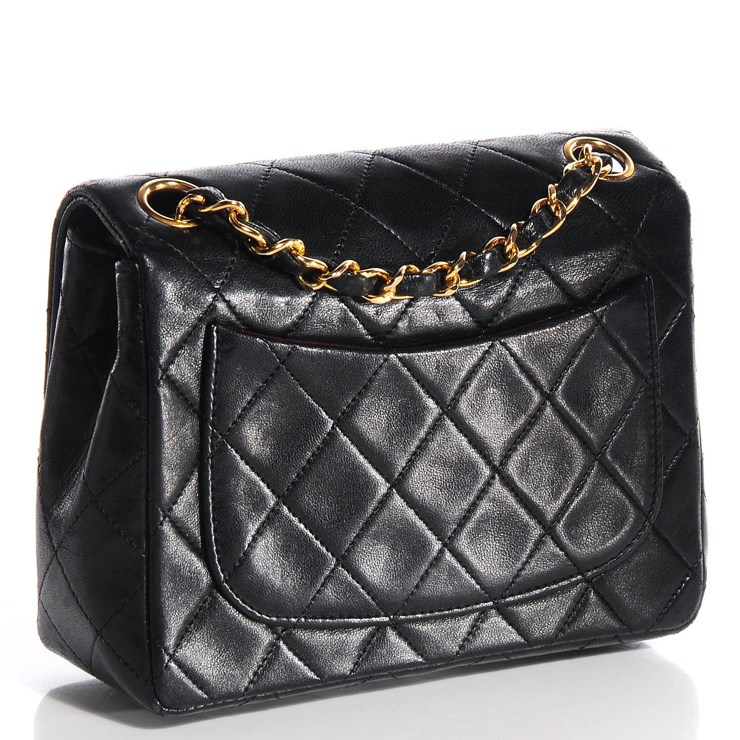 Chanel Lambskin Quilted Mini Square Flap Black 3 of 9