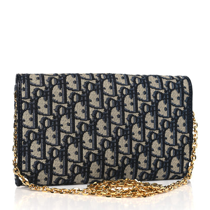 Christian Dior Oblique Bobby East West Pouch With Chain Blue 3 of 10