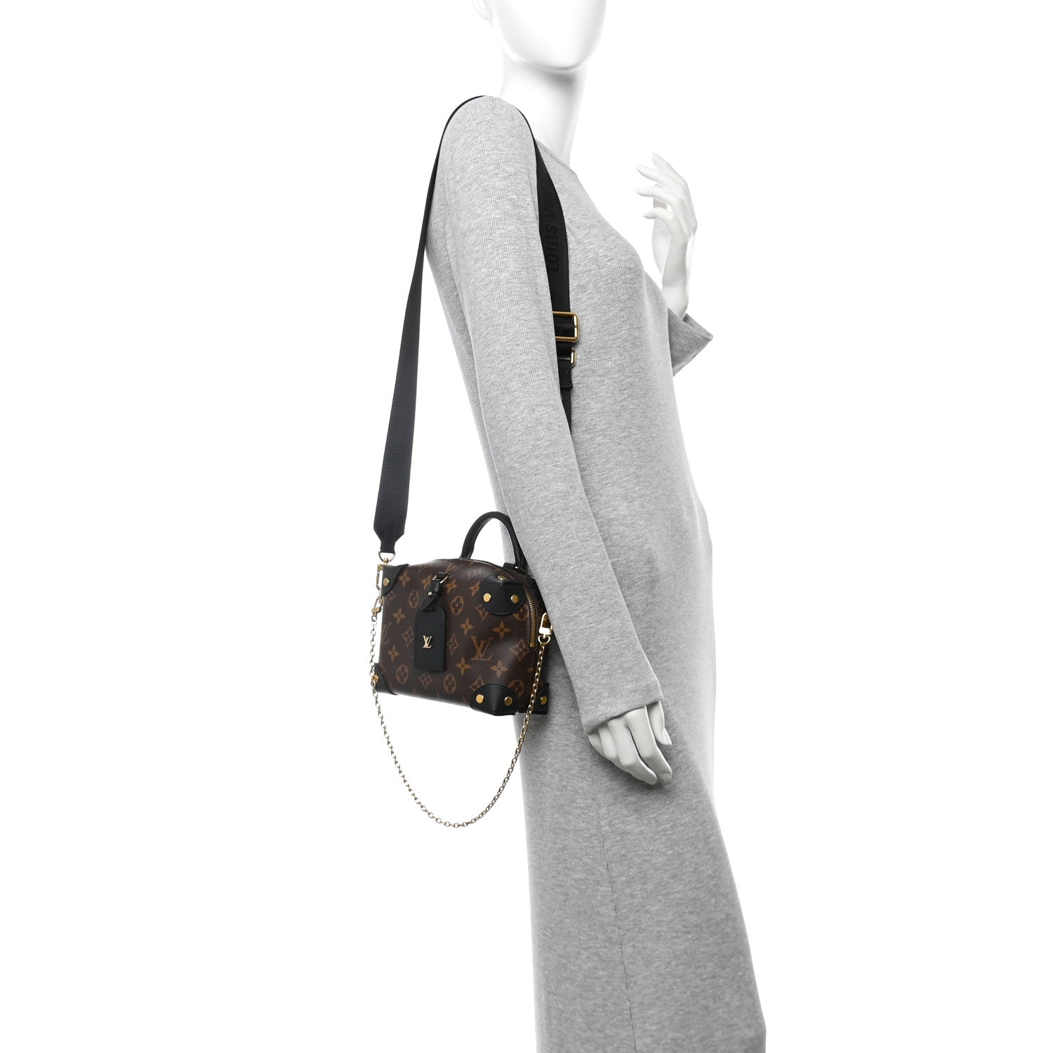 Louis Vuitton Monogram Petite Malle Souple Black 2 of 9
