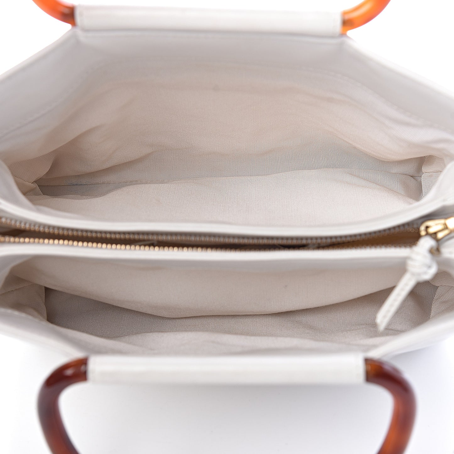 Lambskin CC Handle Tote White
