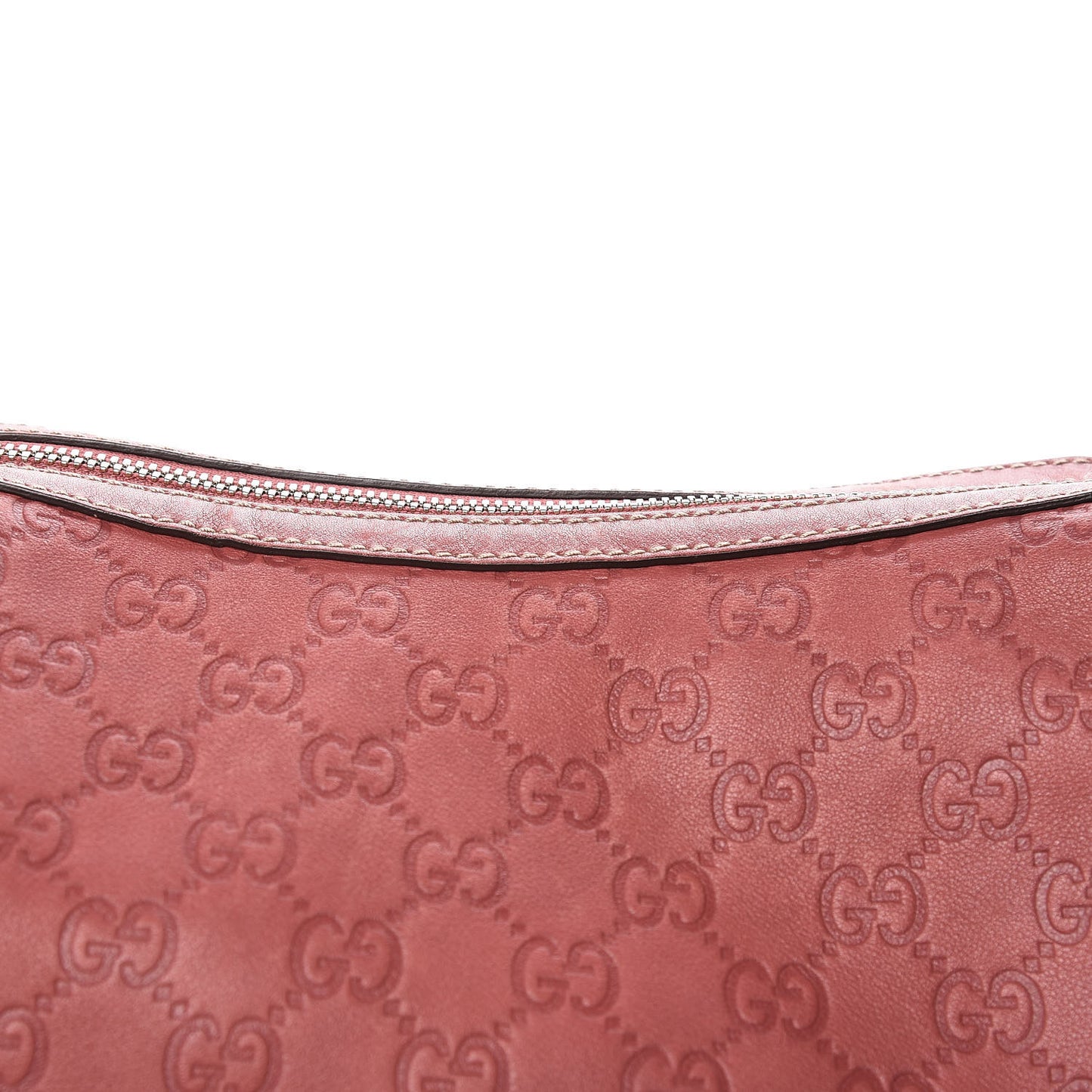 Guccissima Large Biba Studded Hobo Red