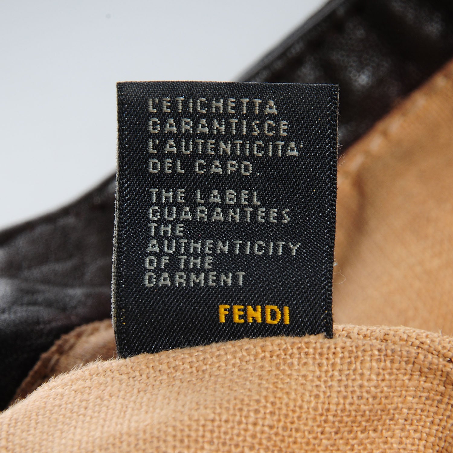 Fendi Zucca Nappa Nuvolata Vitello Tortuga Spy Tobacco Moro 9 of 10