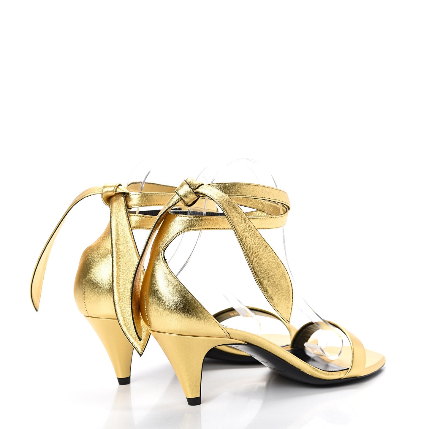 Metallic Calfskin Metallic Charlotte 55 Sandals 38 Gold