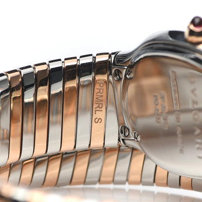 Bulgari Stainless Steel 18K Rose Gold Diamond Bezel 35mm Serpenti Tubogas Quartz Watch Black 11 of 15