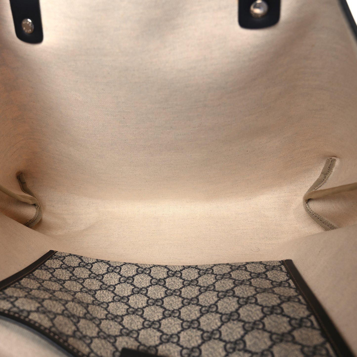 GG Plus Monogram Medium Signature Web Loop Tote Navy