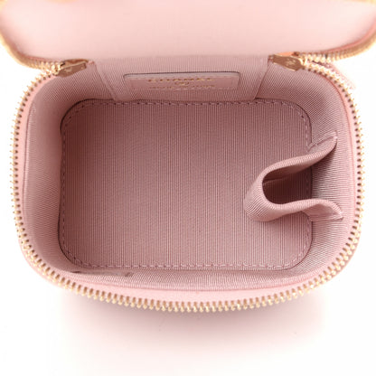 Chanel Iridescent Caviar Quilted Mini Pearl On Top Vanity Case With Chain Light Pink 5 of 10
