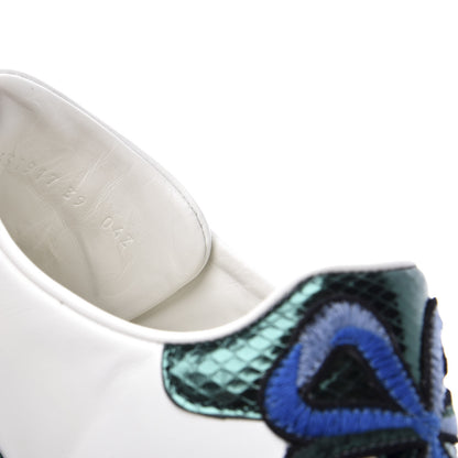 Gucci Calfskin Web Floral Embroidered Womens Ace Sneakers 39 White 10 of 11