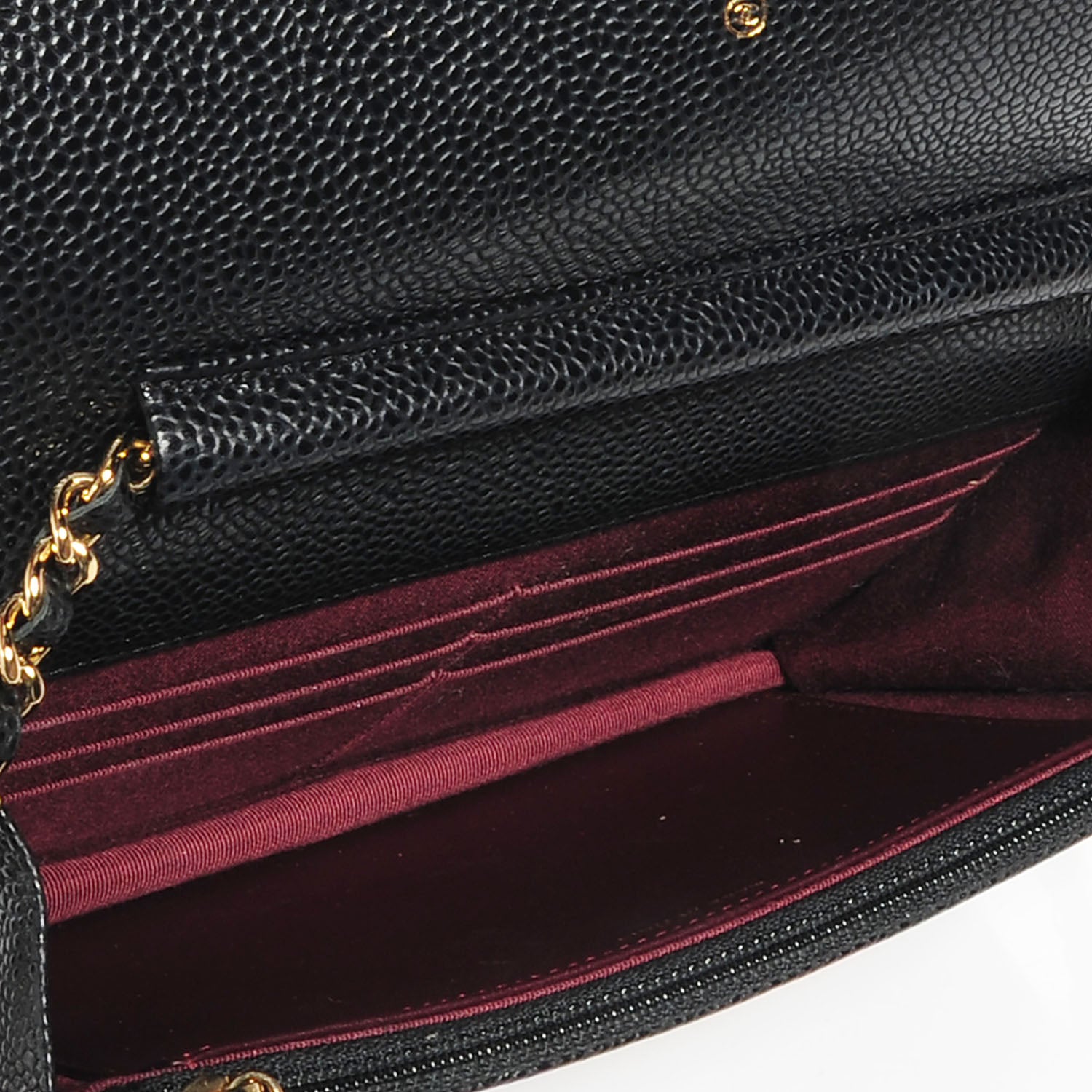 Chanel Caviar Quilted Wallet on Chain Black 5 of 9