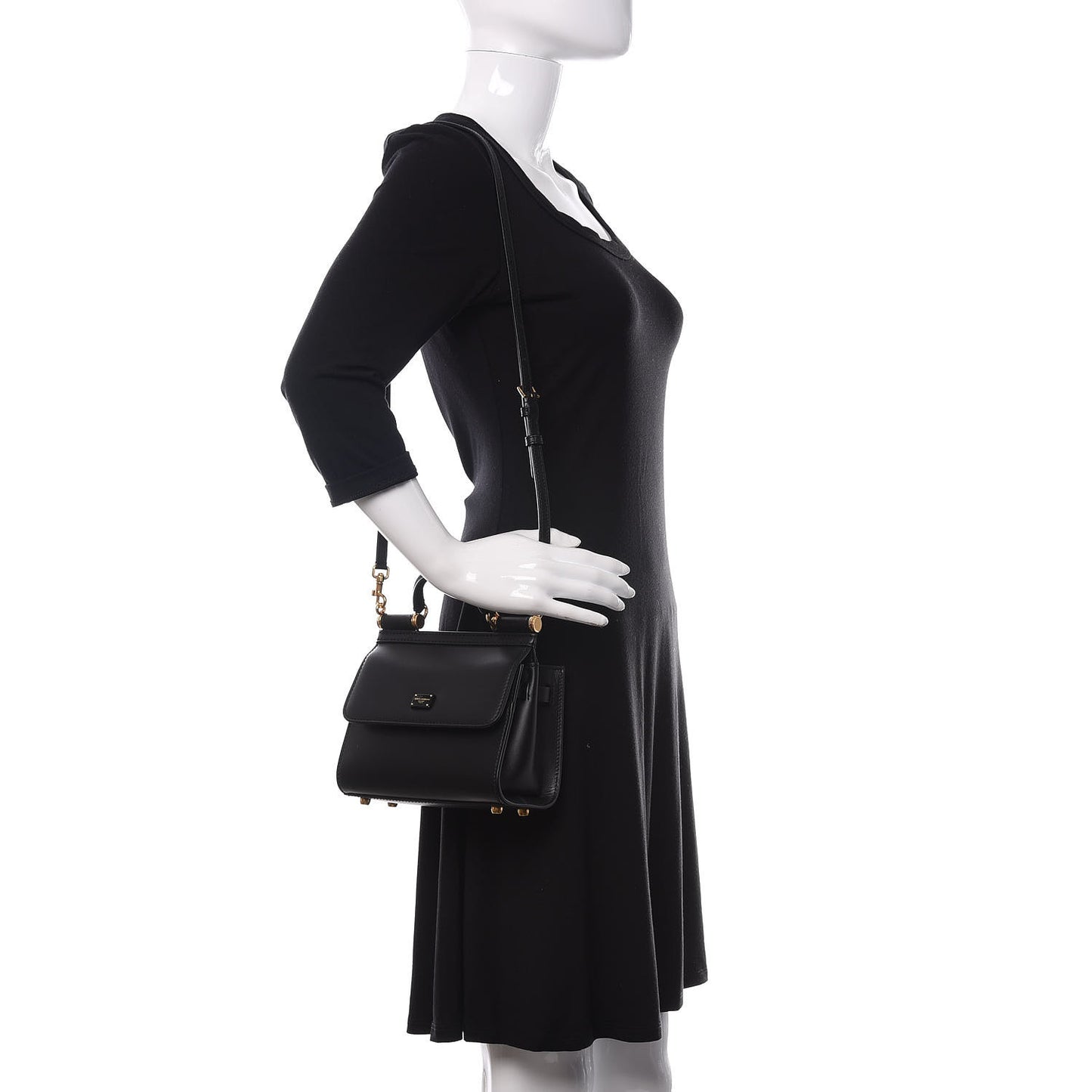 Calfskin Mini Sicily 58 Bag Black