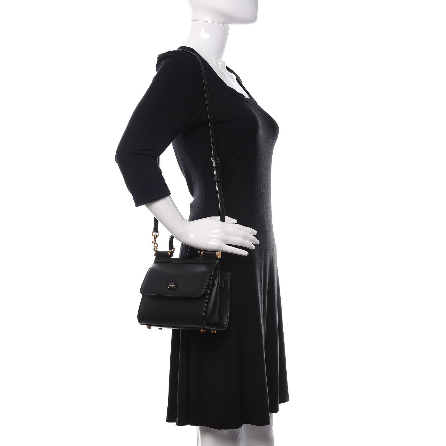 Dolce & Gabbana Calfskin Mini Sicily 58 Bag Black 2 of 12