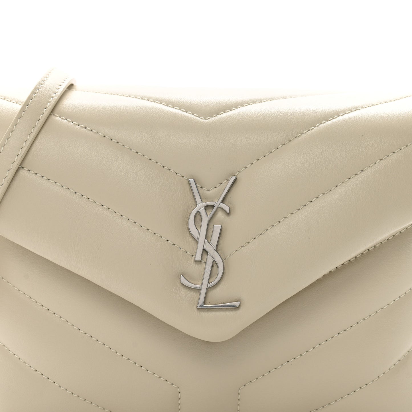 Calfskin Y Quilted Monogram Toy Loulou Crossbody Bag Crema Soft
