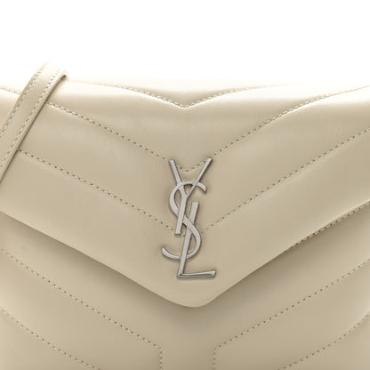 Saint Laurent Calfskin Y Quilted Monogram Toy Loulou Crossbody Bag Crema Soft 9 of 11