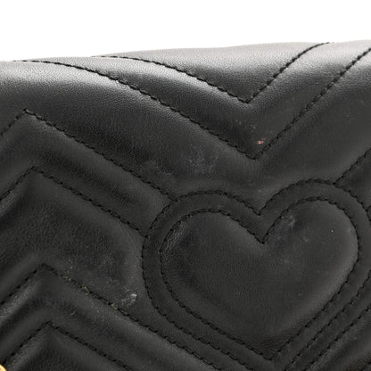 Gucci Calfskin Matelasse Super Mini GG Marmont Shoulder Bag Black 14 of 15