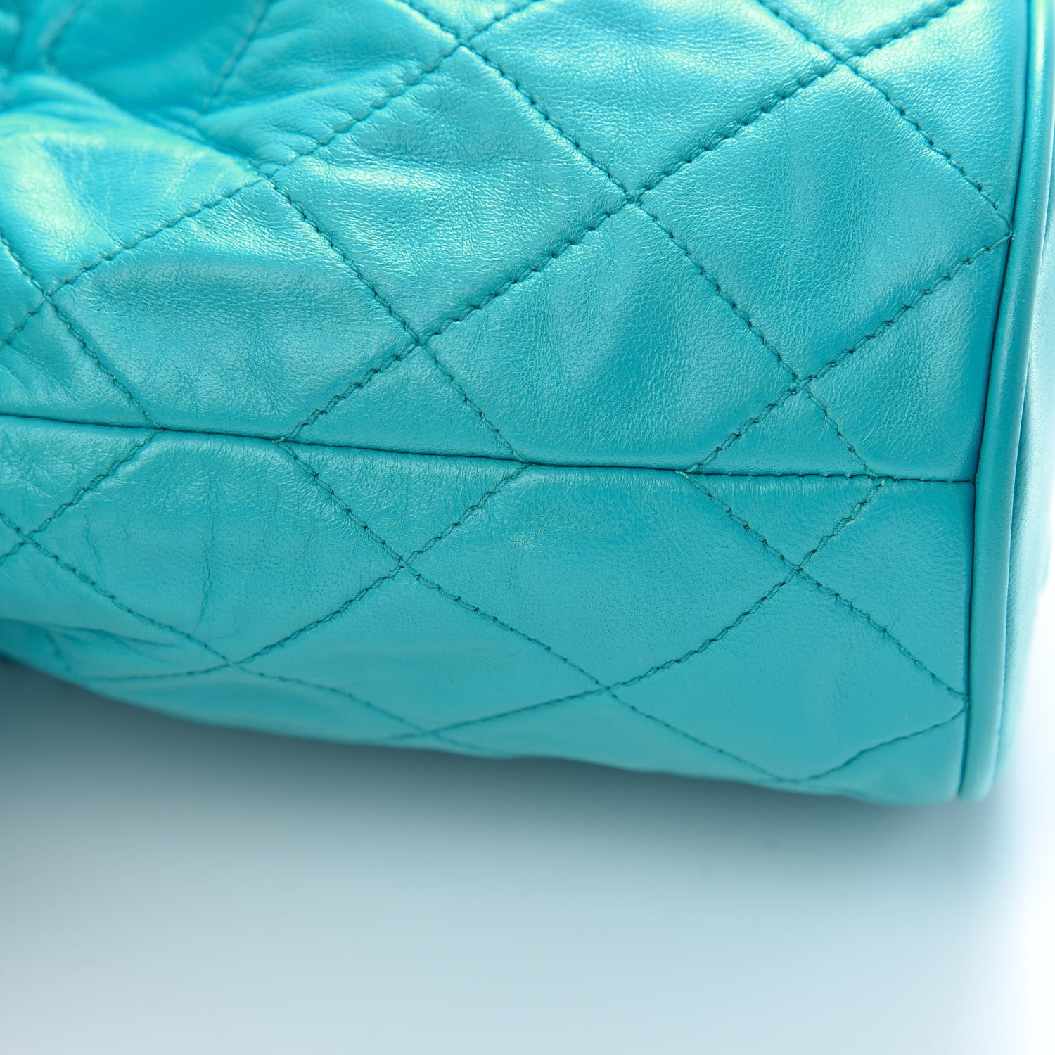 Chanel Lambskin Quilted Tassel Drawstring Pouch Blue 12 of 12