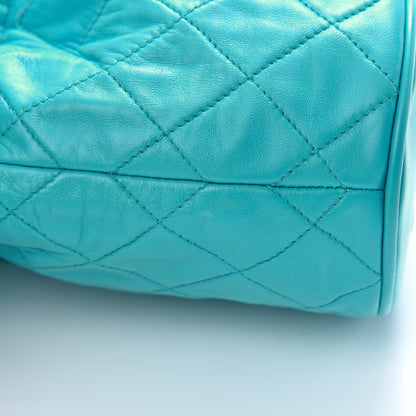 Chanel Lambskin Quilted Tassel Drawstring Pouch Blue 12 of 12