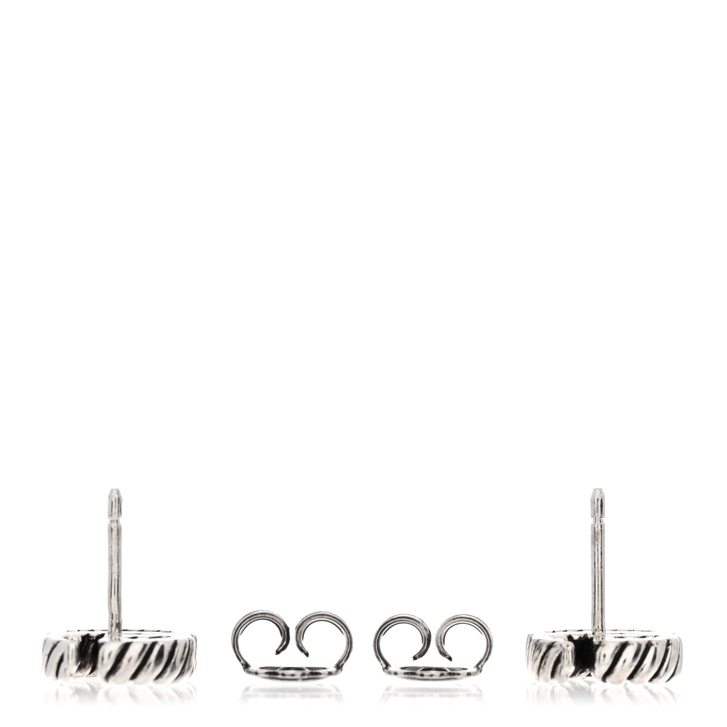 Sterling Silver Torchon Double G Earrings