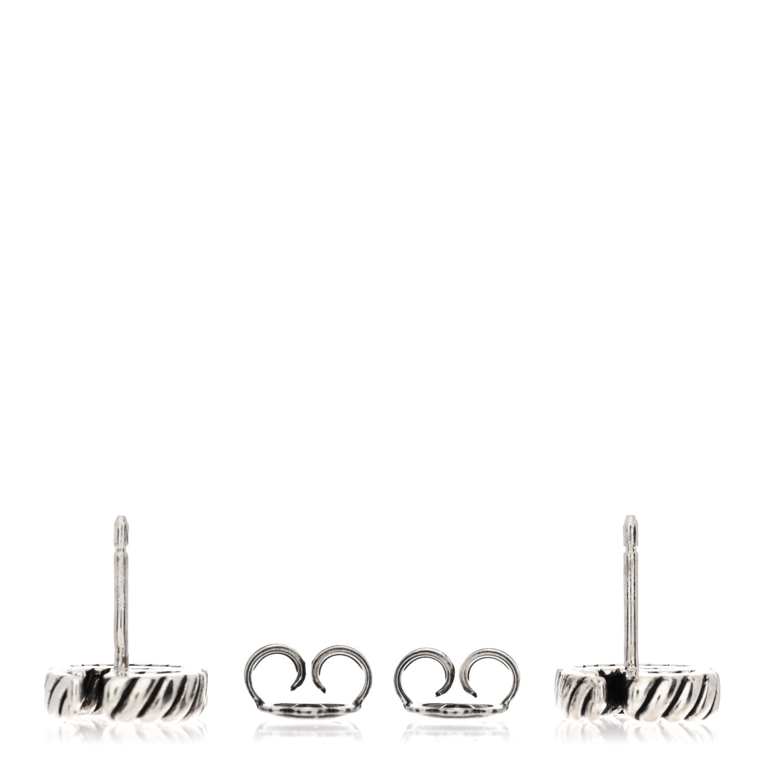 Gucci Sterling Silver Torchon Double G Earrings 3 of 4