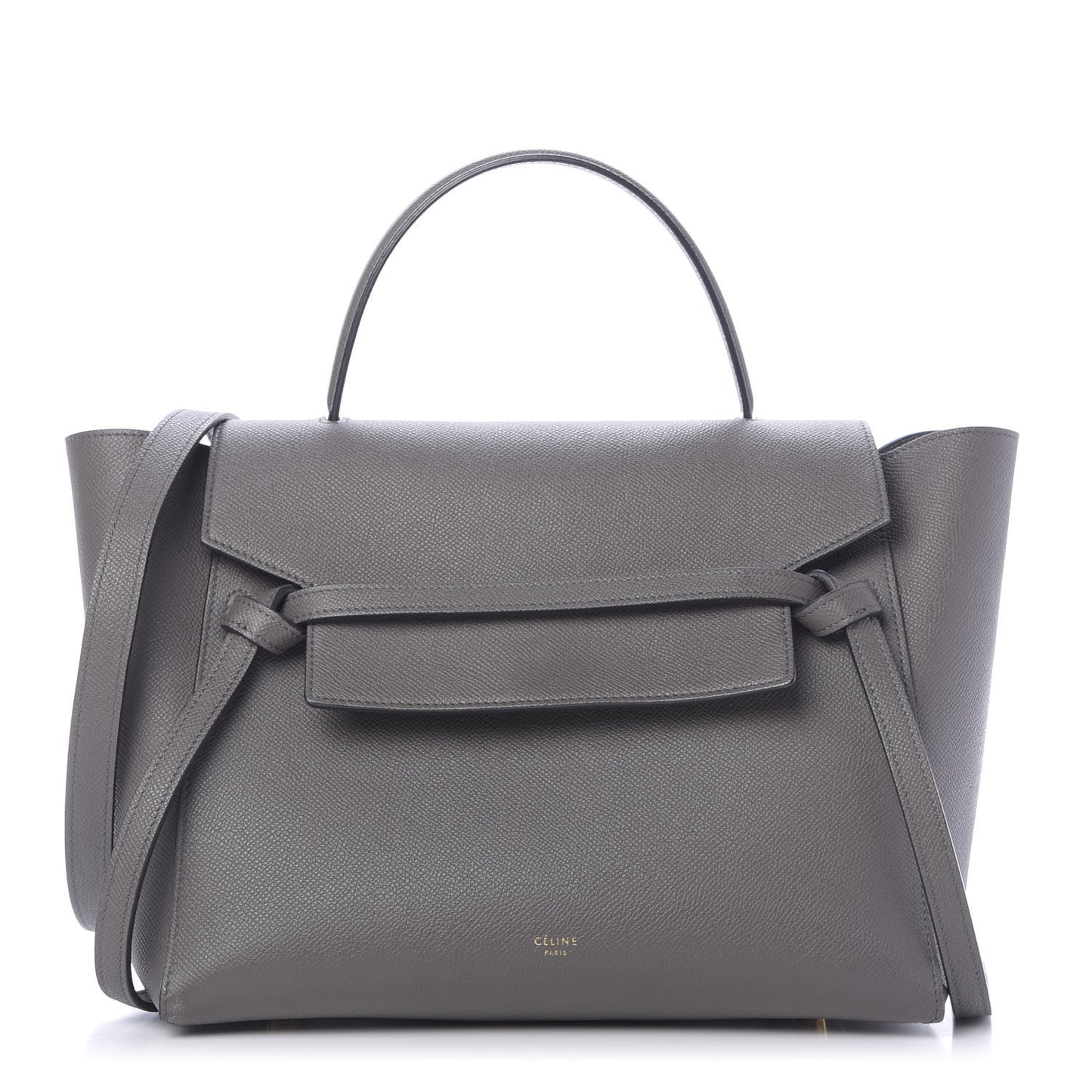 Grained Calfskin Mini Belt Bag Grey