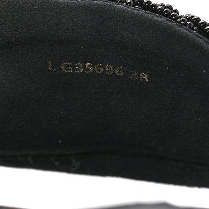 Chanel Lambskin Pearl Beaded Woven Slides 38 Black 8 of 9