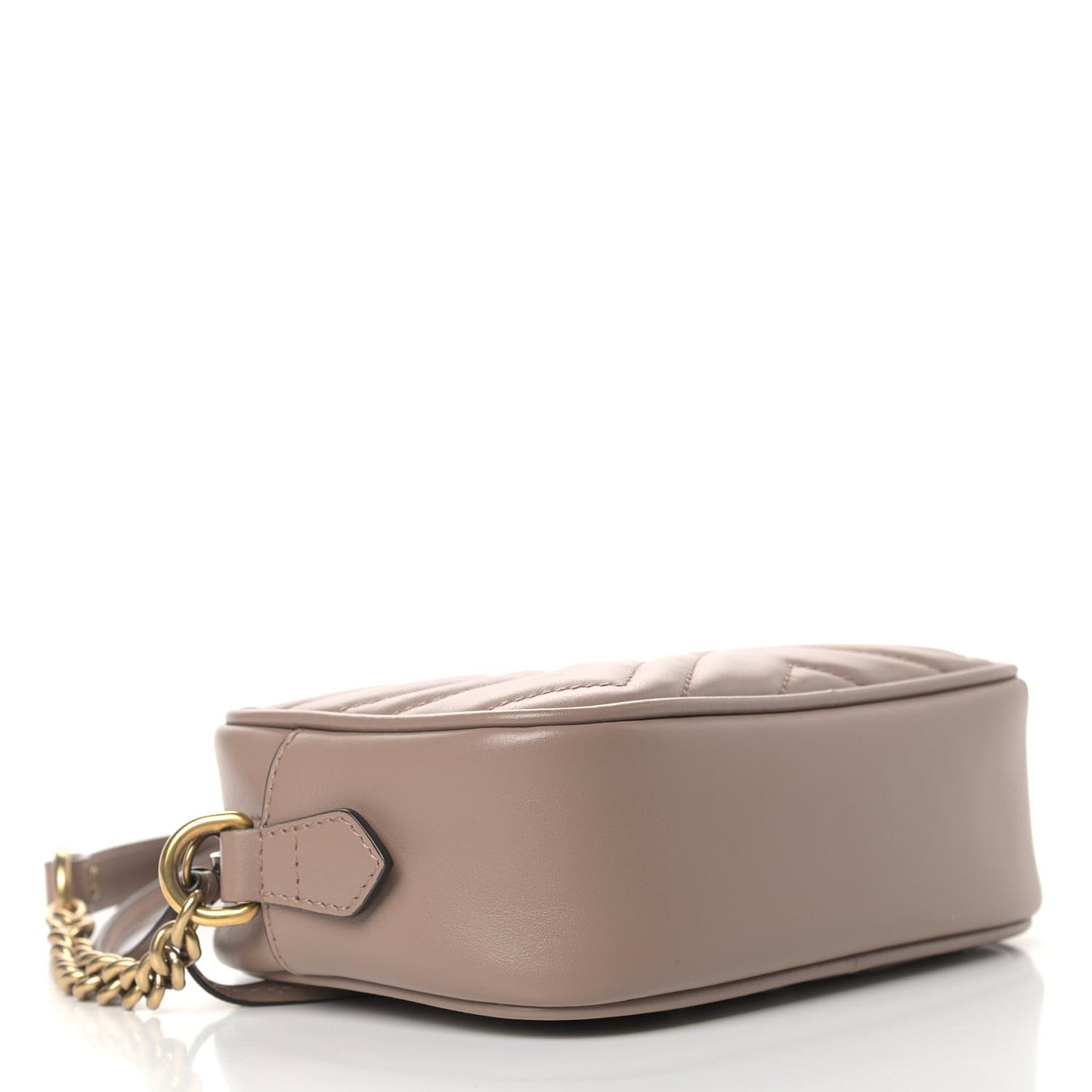 Calfskin Matelasse Mini GG Marmont Chain Shoulder Bag Porcelain Rose