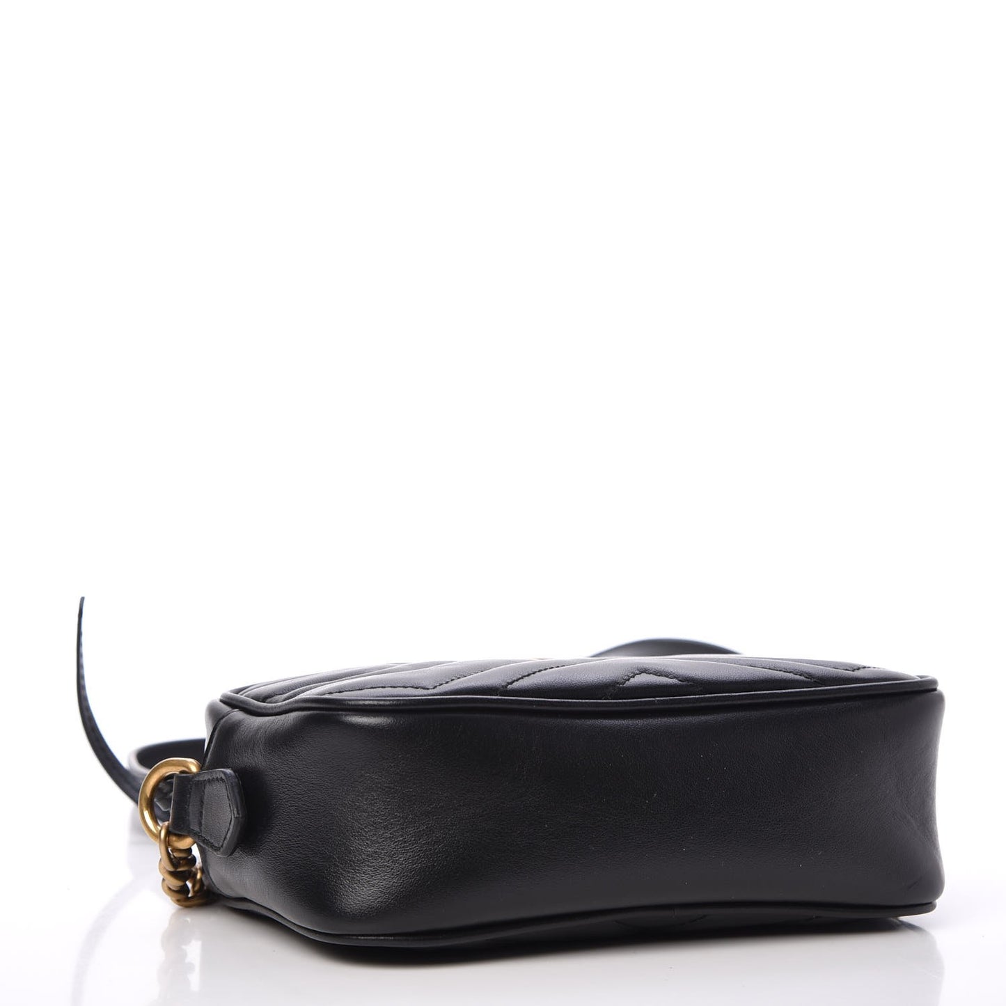 Calfskin Matelasse Mini GG Marmont Chain Shoulder Bag Black