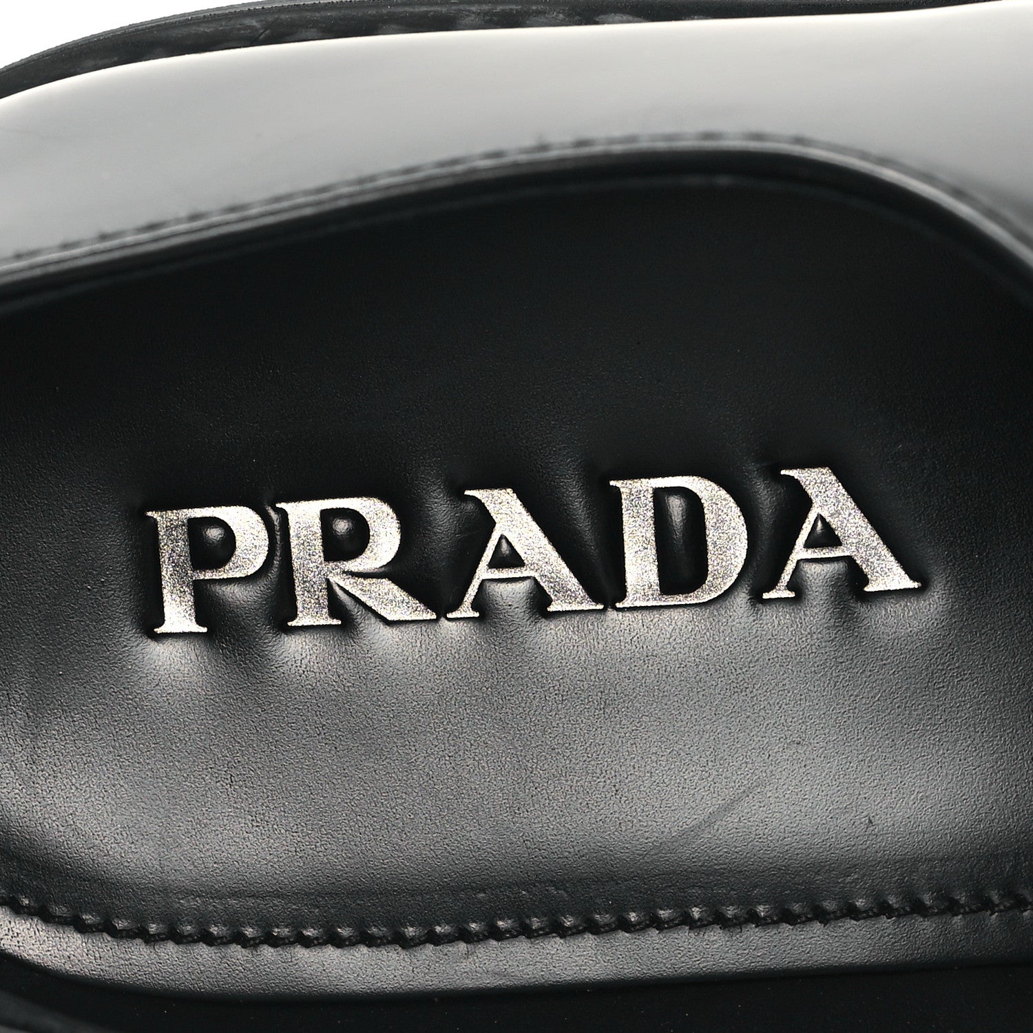 Prada Calfskin Mens Belted Lace Up Loafers 9 Black 7 of 8