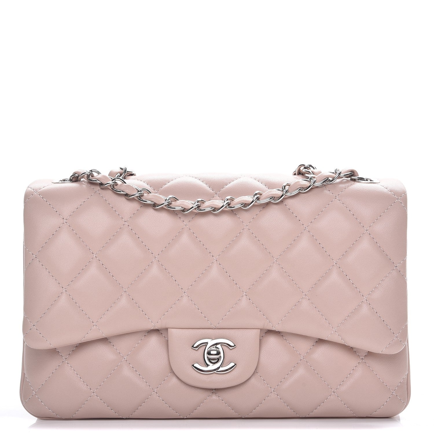 Chanel Lambskin Quilted Medium 3 Flap Light Pink 1 of 11