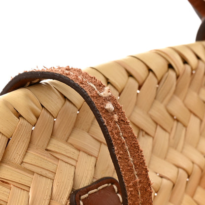Prada Palmitto Vitello Woven Braided Large Basket Tote Bag Naturale Cognac 12 of 12