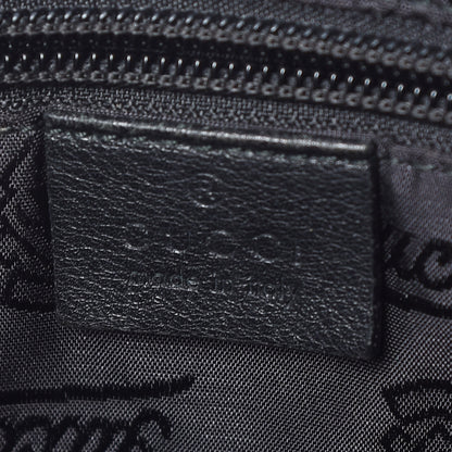 Gucci Guccissima Medium Flat Messenger Bag Black 9 of 10