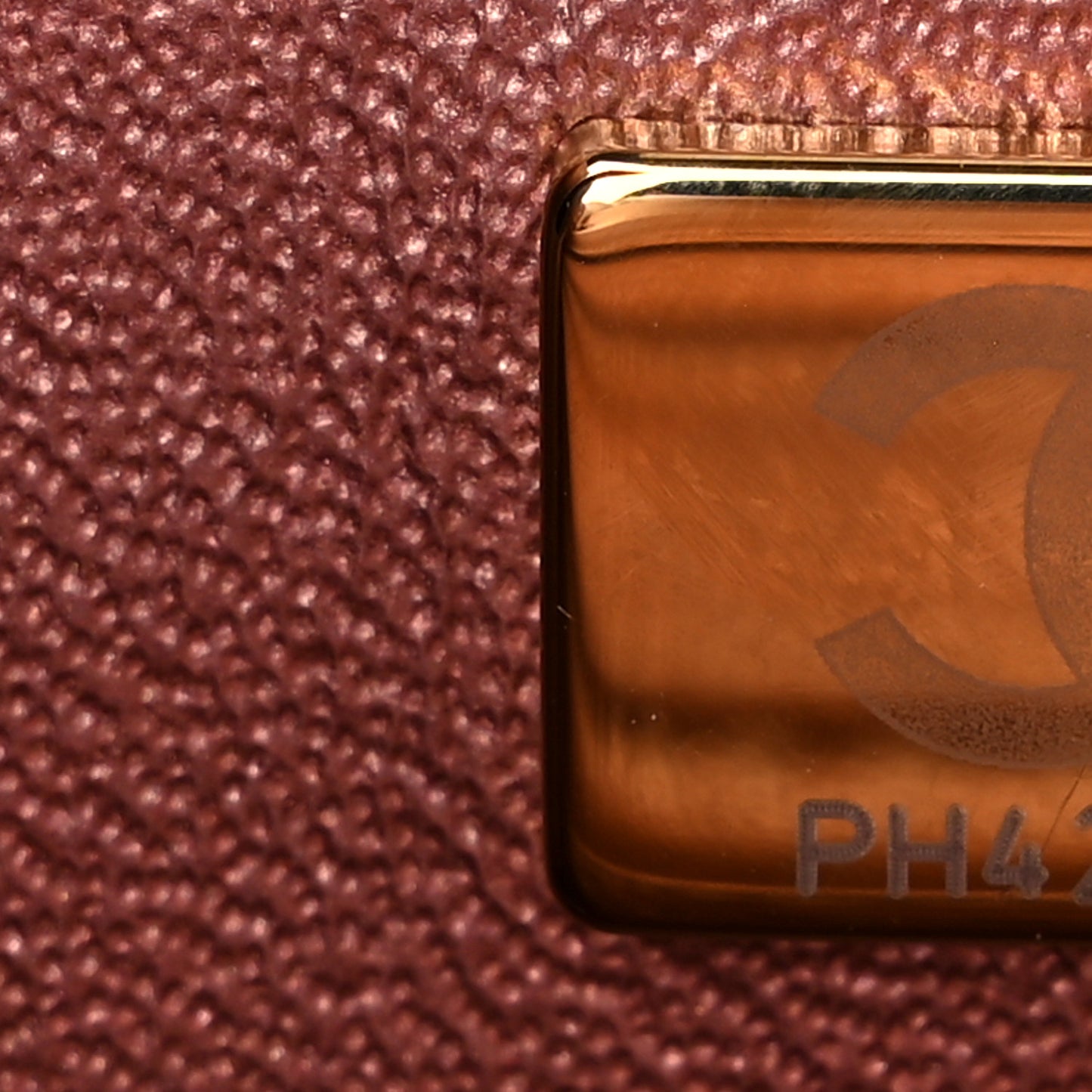 Metallic Grained Calfskin Quilted 2.55 Reissue Mini Flap Copper Pink