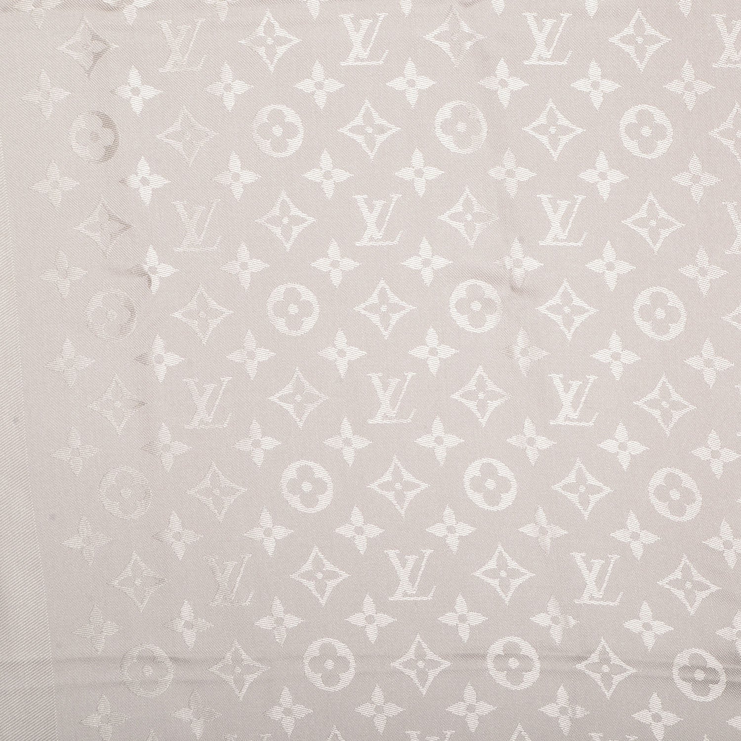 Louis Vuitton Wool Silk Monogram Shawl Beige 1 of 5