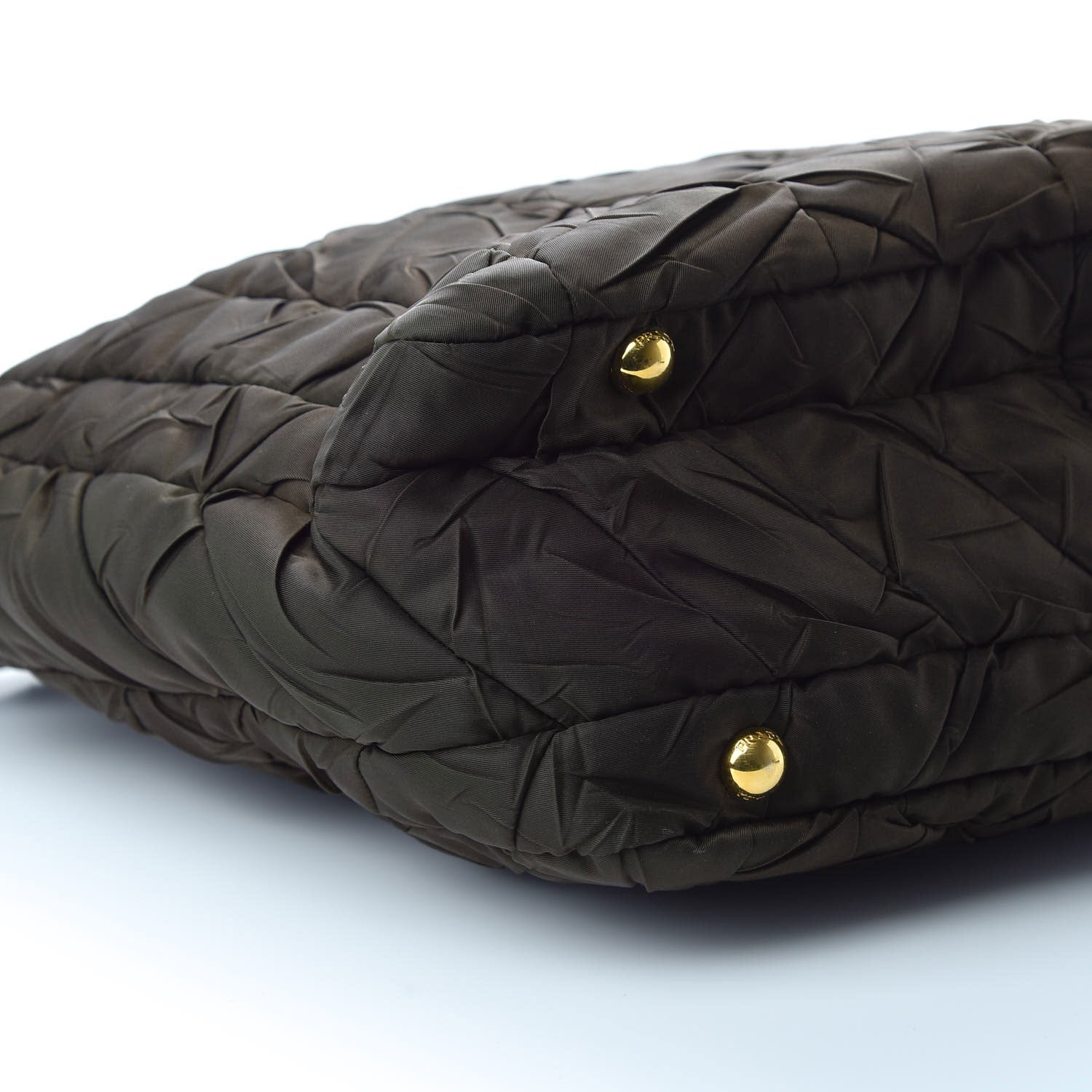 Prada Tessuto Nylon Chevron Quilted Tote Ebano 7 of 10
