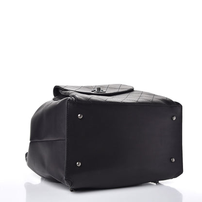 Chanel Calfskin Stitched Large Urban Luxury Drawstring Backpack Black 4 of 8