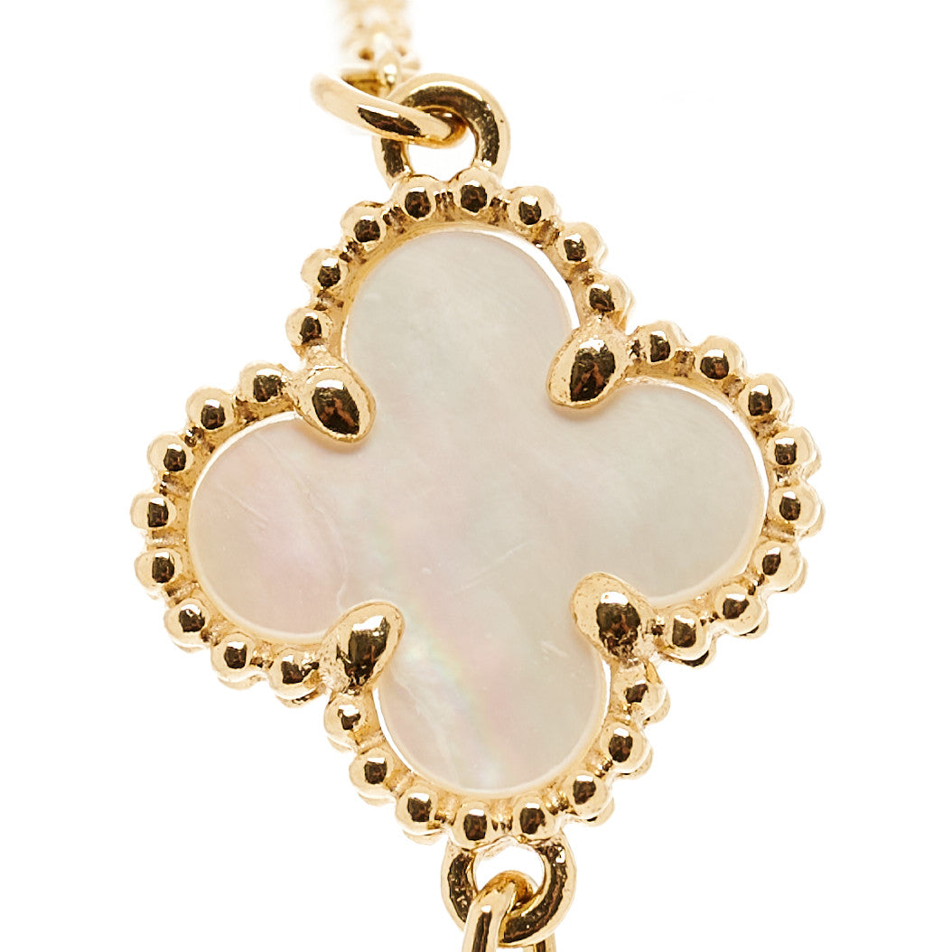 18K Yellow Gold Mother of Pearl Sweet Alhambra Bracelet